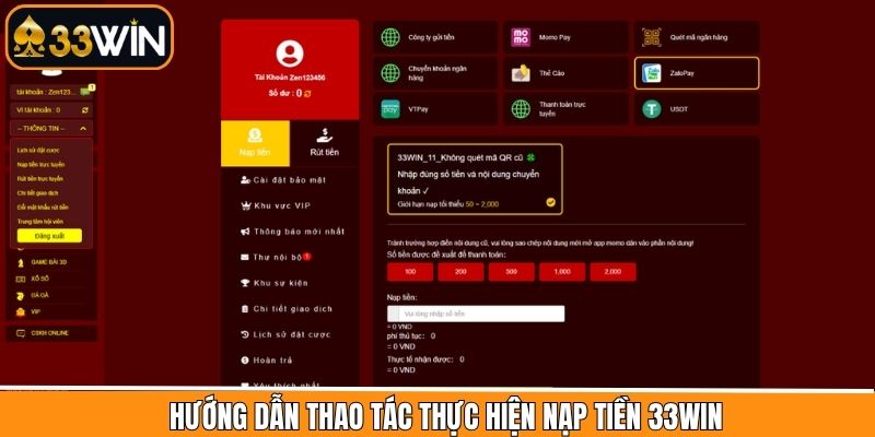 Phương pháp cách rút tiền tài khoản 33Win dễ dàng nhất